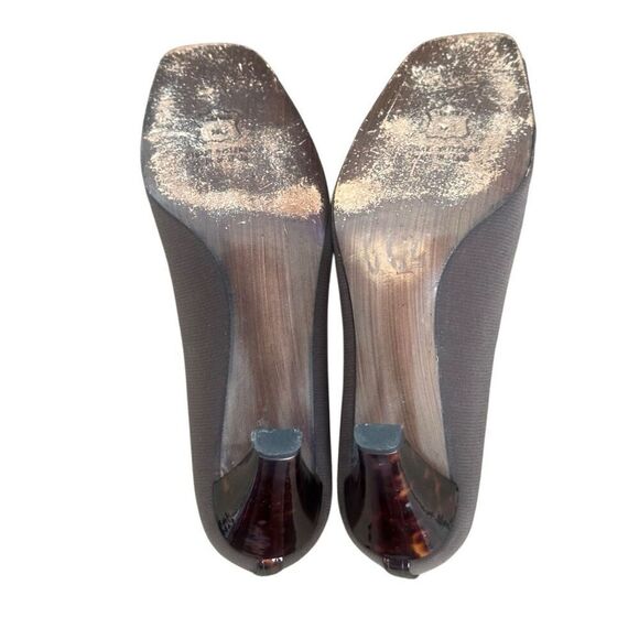 Stuart Weitzman Brown Tortoise Peep Toe Pumps Size 8 - Picture 11 of 13